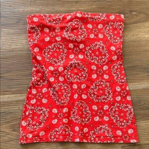 No Boundaries Red Tube Top Vintage